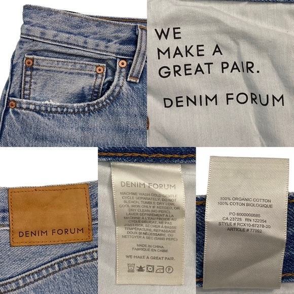 Denim Forum The Joni High Rise Loose Super High Waisted Loose Jeans Wide Leg 26 - Picture 5 of 16